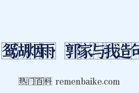 鸳湖烟雨·郭家与我造句是什么意思的图片